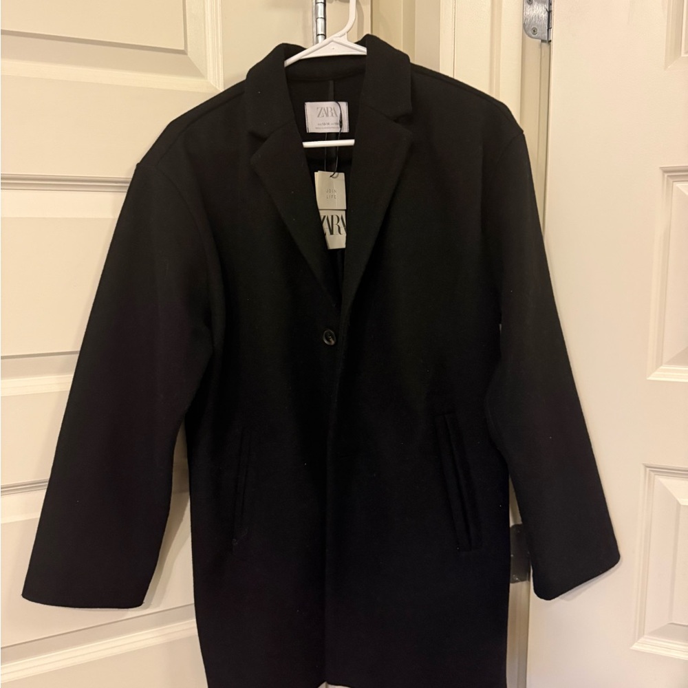 Zara Kids Black Pea Coat